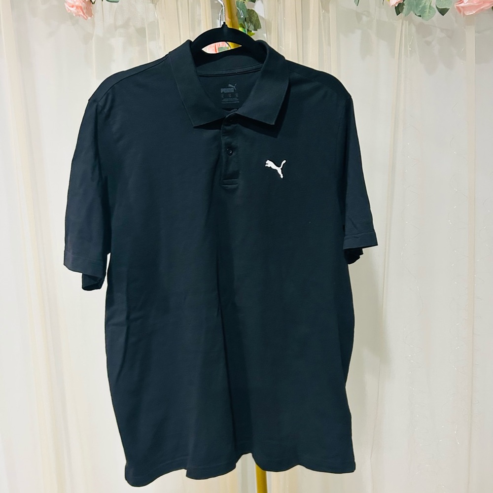 Puma Black Polo Shirt Men’s Size L New Without Tags